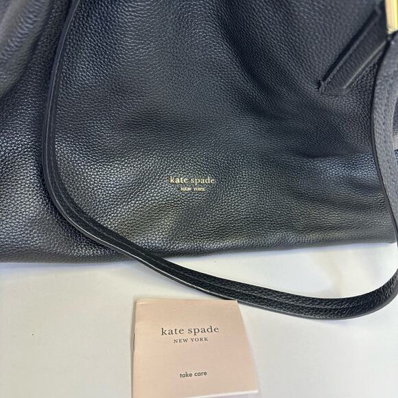 Kate Spade New York Black Leather Tote Bag - Picture 5 of 16